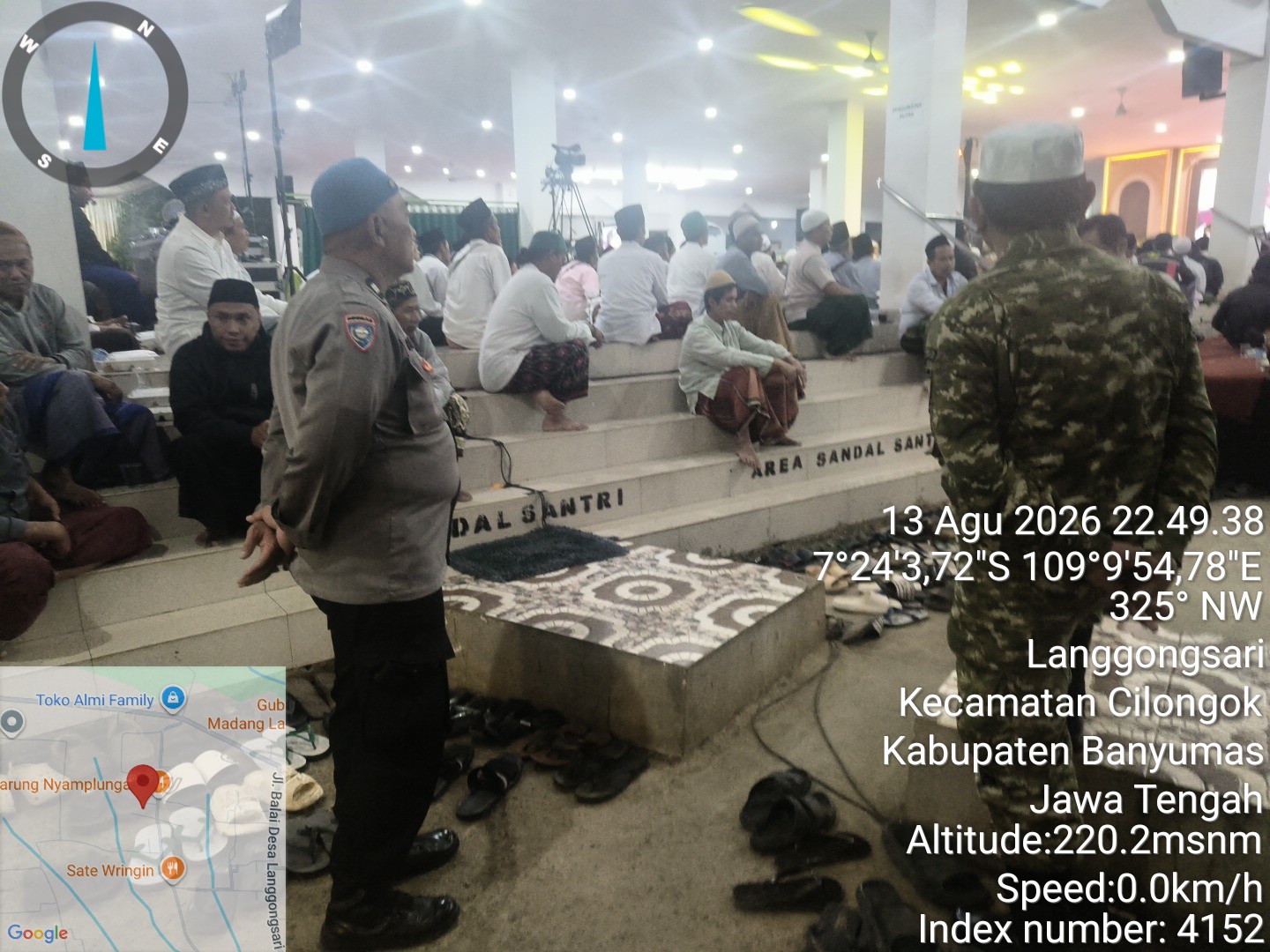 Polsek Cilongok Pastikan Pengajian Aman, Ribuan Jamaah Hadiri Maulid Nabi di Ponpes Nurul Huda