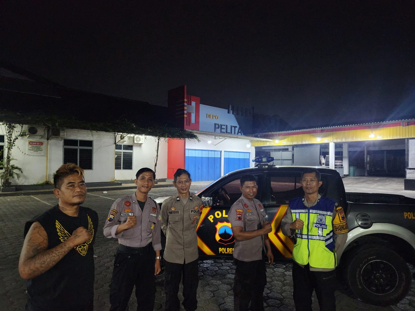 Perkuat Kordinasi Keamanan, Polsek Sokaraja Sambangi Security Depo Pelita