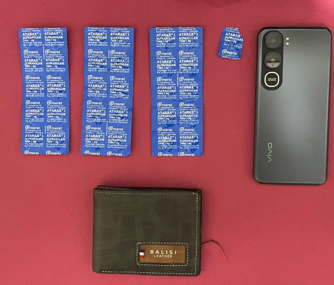 Pengedar Psikotropika Dibekuk di Tempat Biliar, Satresnarkoba Polresta Banyumas Sita 31 Butir Alprazolam