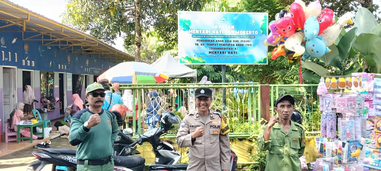 Polsek Patikraja Polresta Banyumas Amankan Open House Mentari Hati