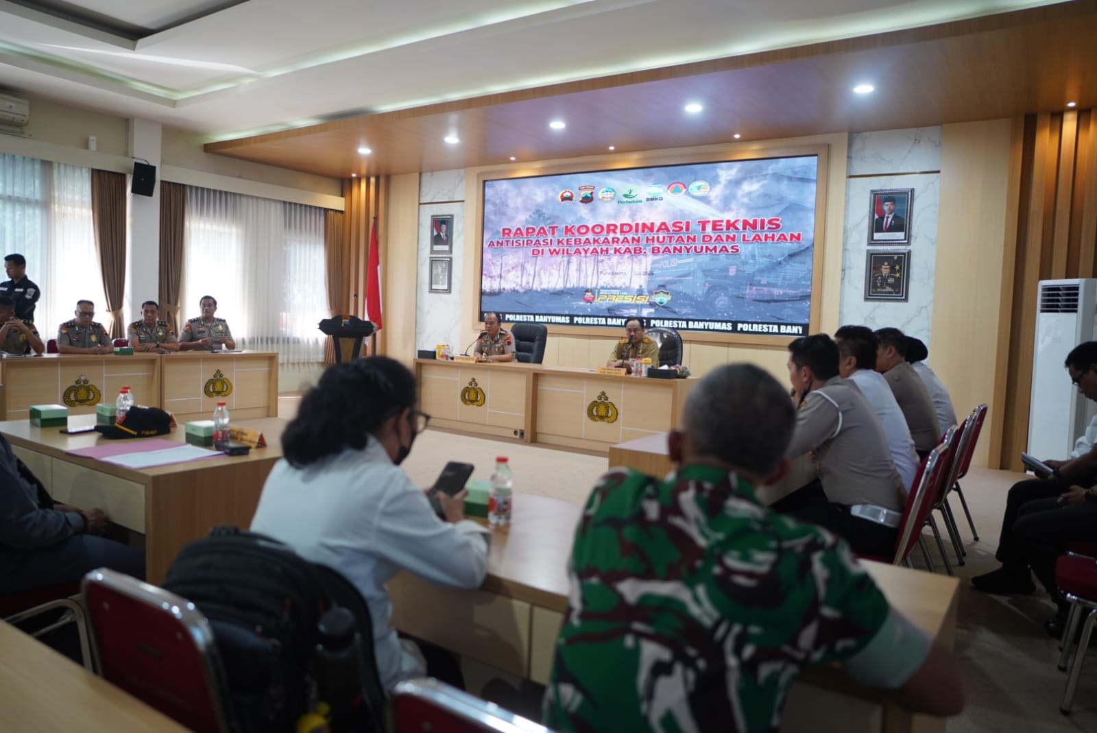 Antisipasi Puncak Kemarau, Polresta Banyumas Gelar Rakor Antisipasi Karhutla